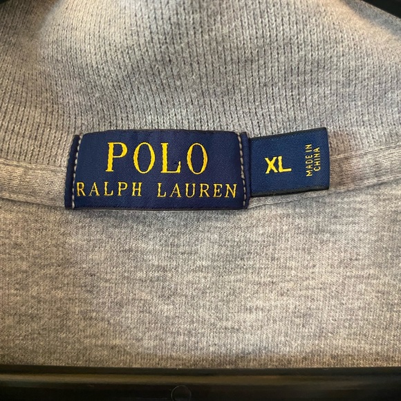 Ralph Lauren Polo Quarter-Zip Gray Size XL - Picture 3 of 4
